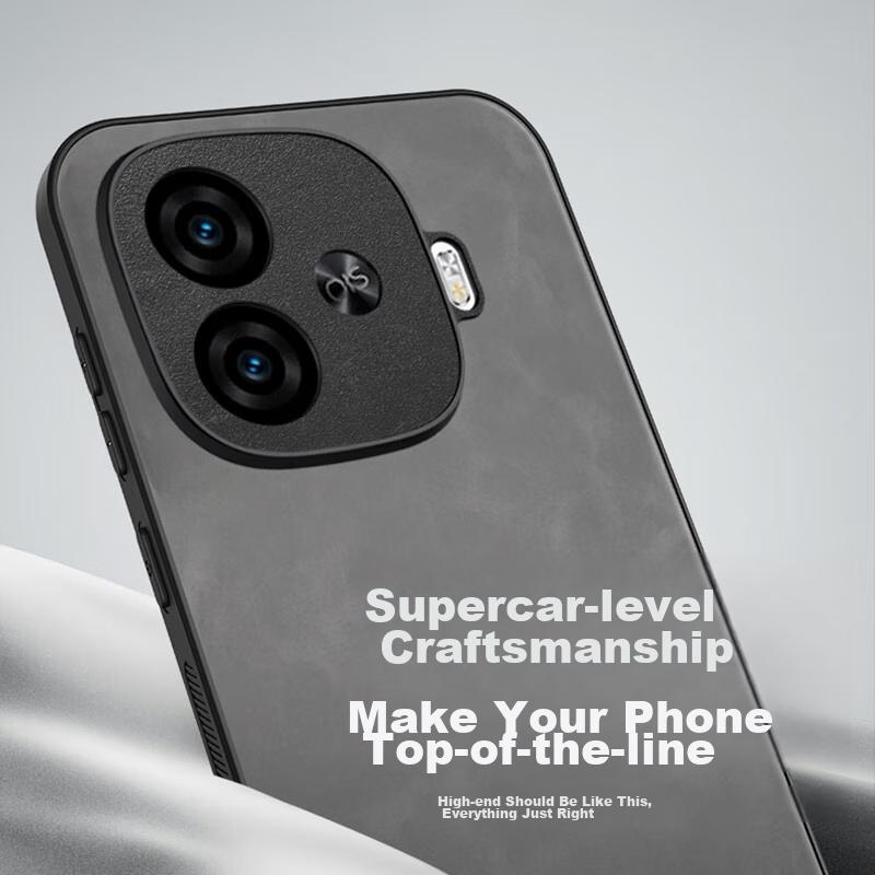 Phone Case Vivo IQOO Z9 Turbo/iQOO Z9 Turbo+ Protective Cover, Upgraded Skin-Like Matte Lens Full Protection Personalized Silicone - Midnight Black