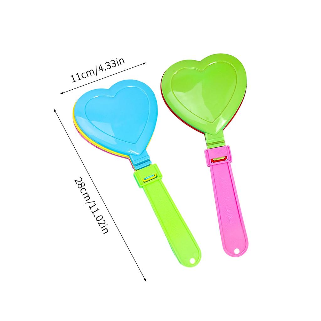 Набор из 4 портативных трещоток для спортивных мероприятий, вечеринок, для поддержки с громким шумом, экологически чистый переработанный полипропиленовый материал