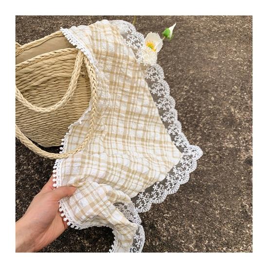 Кружевной платок на голову, треугольный галстук, повязка на голову с кружевным цветочным украшением, сплошной цвет, стилизованное украшение для фотосъемки