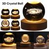 3D USB Galaxy Crystal Ball Night Light for Kids Colorful LED Atmosphere Light Base Color Changing Light Birthday Gift For Teens