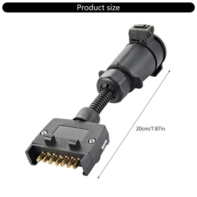 Ударопрочный 7-контактный комплект разъема для фаркопа с улучшенными функциями безопасности, электрический разъем для прицепа для перевозки на дальние расстояния