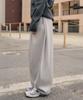 XERO Side Deep Tuck Loop Curved Sweatpants [Melange Grey]