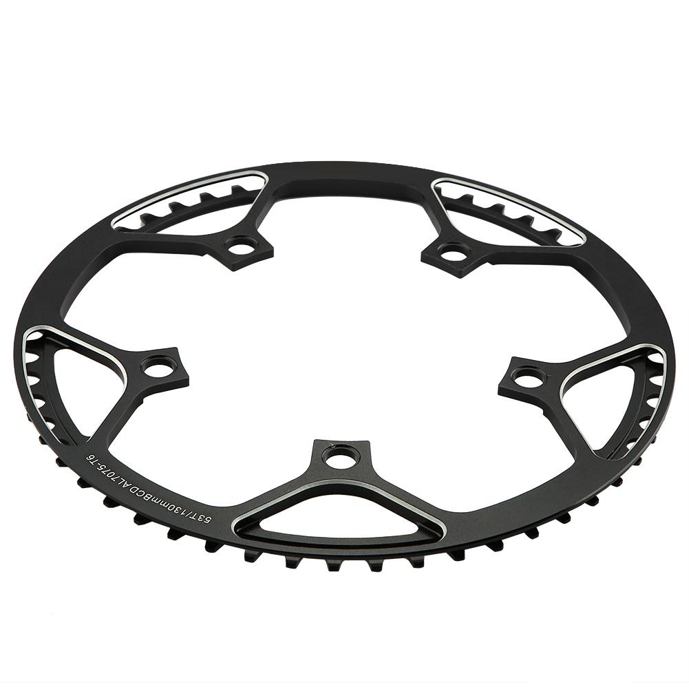   53T CNC Aluminum Alloy Mountain Bike Single Crank Chain   Repair Parts (Black)