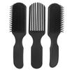 3pcs 9 Rows Hair Brush Wide Tooth Lightweight Ergonomic Detangling Brush for All Hair Types Styling