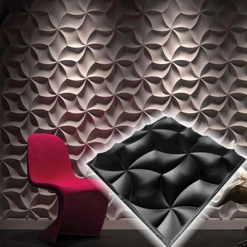 3D Wall Panel Mold for Gypsum, Plaster or Concrete Tile for Decorative Wall Panels 'Petals'