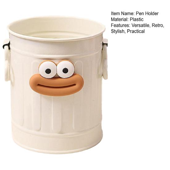 Cartoon Pen Holder Large Capacity Storage Organizer for Pens Pencils Markers Crayons Desk Storage Container for Home Office