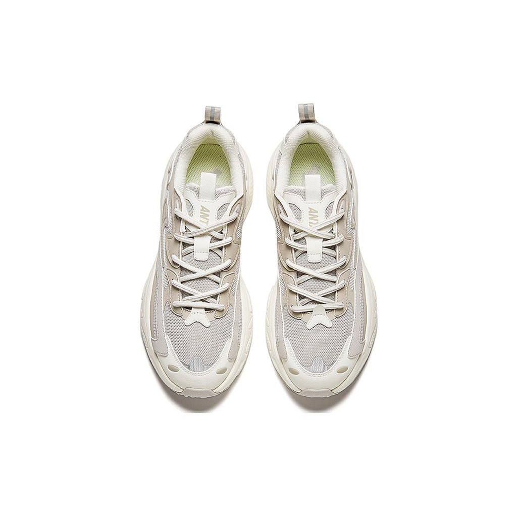 Anta C37 Series Starlight Dad Shoes Comfortable Versatile Wear-Resistant Breathable Low-Top Casual Shoes Men Sneaker Beige 912348836-1