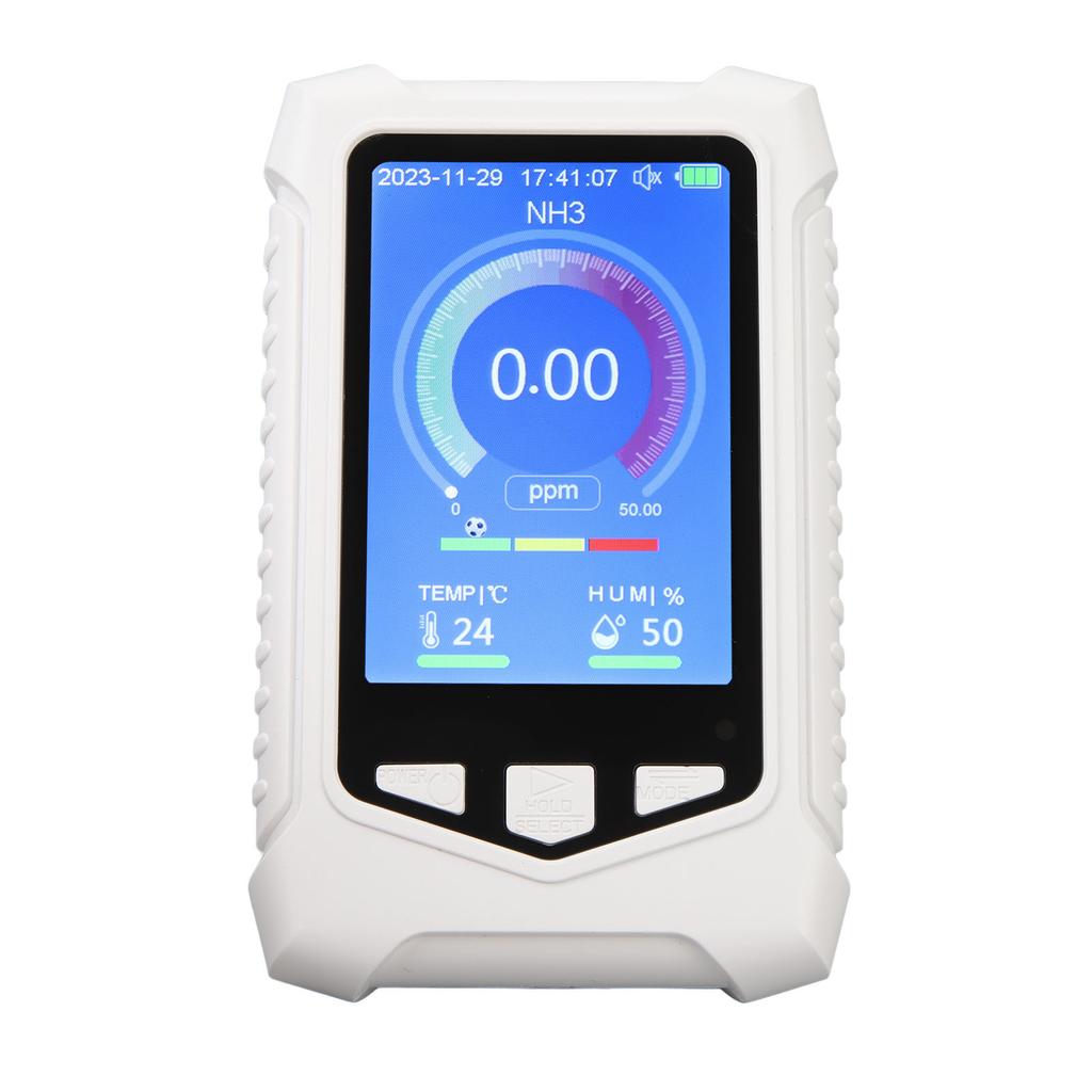 Измеритель NH3, портативный, точный, от 0 до 50 ppm, 3,5-дюймовый ЖК-дисплей, детектор газа NH3 для дома