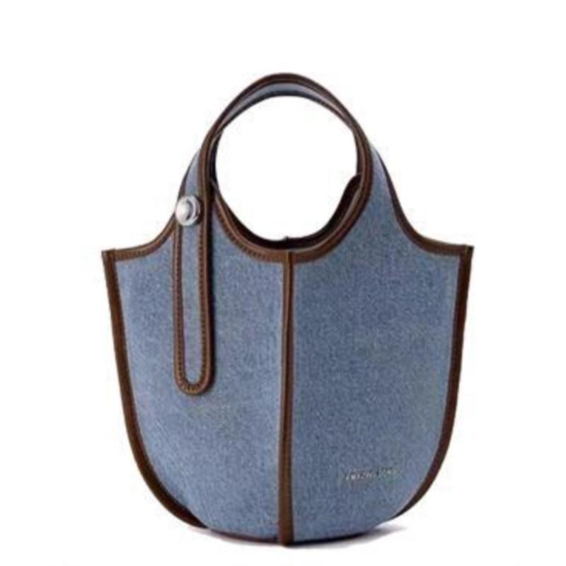New High Stree Denim Blue Handle Bucket Crossbody Bags Women Lightweight Y2k Hand Bag Female Shoulder Messenger Bag Aesthetic