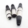 3 Pin 4 Pin Core XLR Power Connector Adapter Male Female Audio Cable MIC Plug Jack Cannon Terminals Microphone Wire