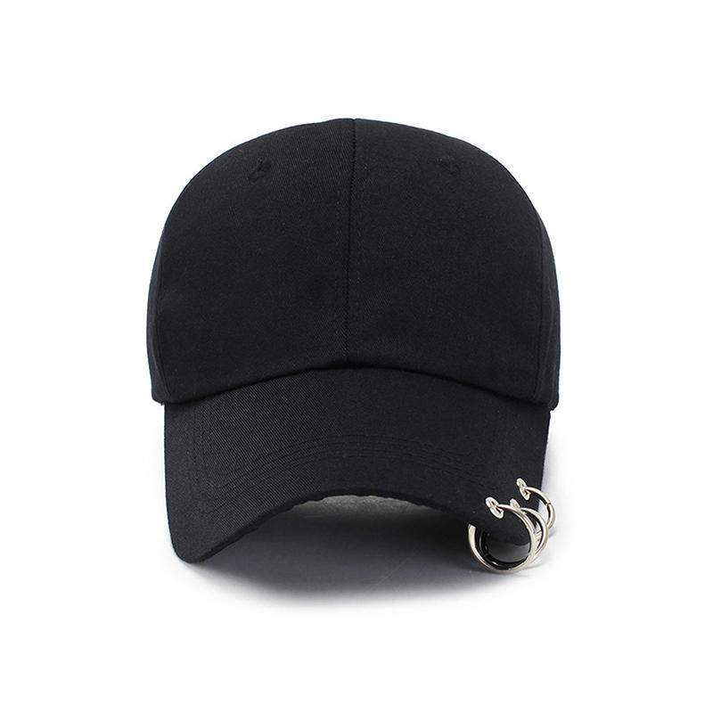 Бейсболка женская в стиле хип-хоп с кольцом, круглая кепка Snapback для мужчин и женщин, унисекс, регулируемая кепка для папы в стиле Kpop