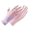 A Pair of Summer Women's Outdoor Cycling Driving Glove Sunscreen Touch Screen Gloves Non-Slip Quick Dry Ice Silk Breathable