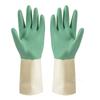 Two-color Dishwashing Gloves Kitchen Oil-proof Durable Wear-resistant Waterproof Rubber Gloves Household Dishes Cleaning Gloves