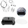Jewelry Display Stand Solar Powered Rotating Turntable Electric Jewelry Display Tool Black