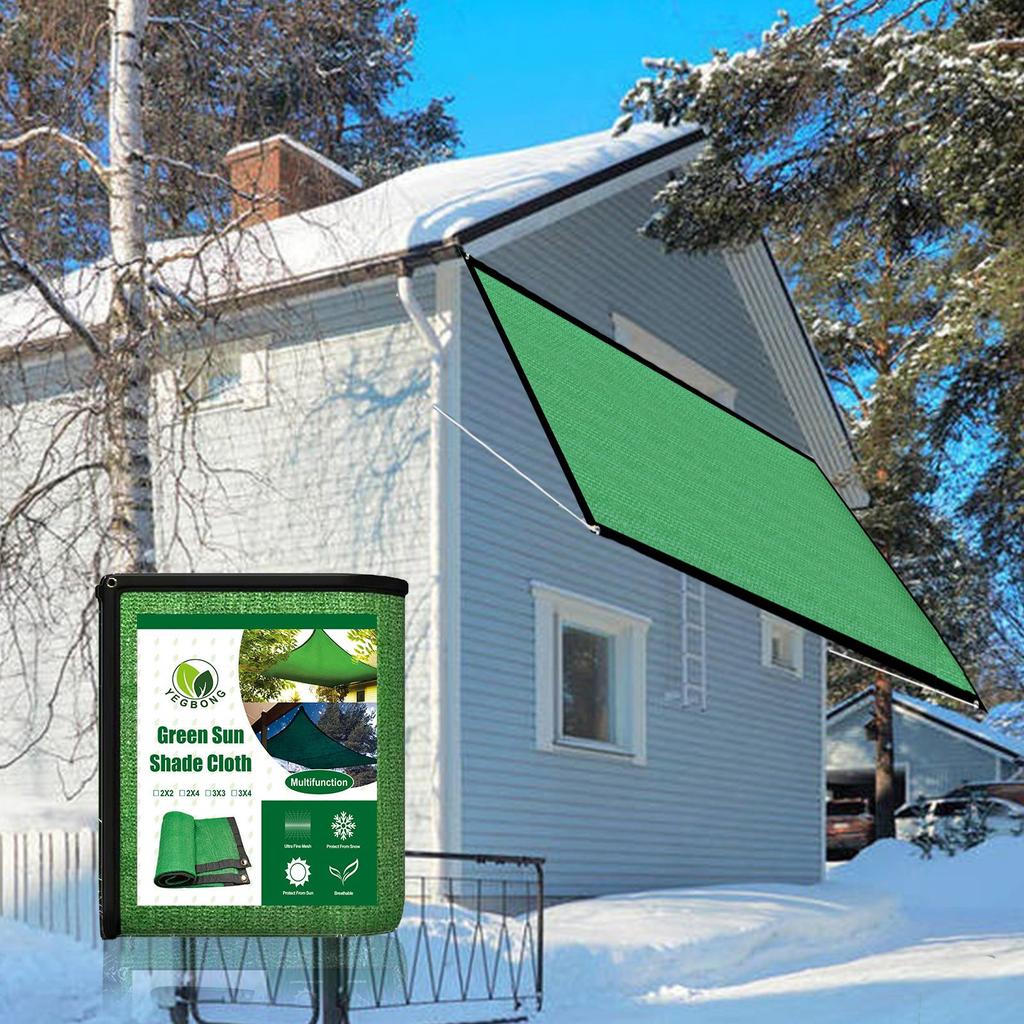 1 шт., козырек от солнца 2x4 м или 3x4 м, зеленая ткань от солнца для наружного патио, сада, пейзажа