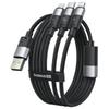 BASEUS Starspeed Кабель USB-A на Type-C+Ip+Micro 100 Вт для быстрой зарядки, совместимый с 7,5 Вт