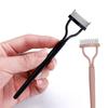 1pc Eyelash Comb Lash Makeup Eyelash Separator Eyebrow Grooming Brush Tool with Transparent Case Curved Design Fit the Eye Shape