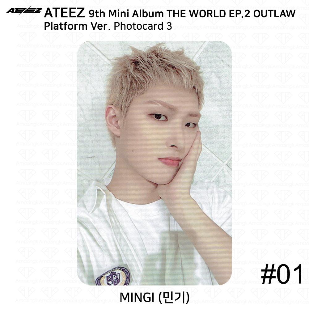 ATEEZ Девятый мини-альбом THE WORLD EP.2 OUTLAW Platform Ver Официальная фотокарточка 1 2 3