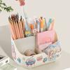 5-grid Large Capacity Pen Container Multifunctional Makeup Brush Holder Desktop Organizer Students
