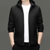 Молодежная мужская весенне-осенняя повседневная куртка с капюшоном, однотонная тонкая куртка, модный тренд, свободная куртка, новый стиль для мужчин