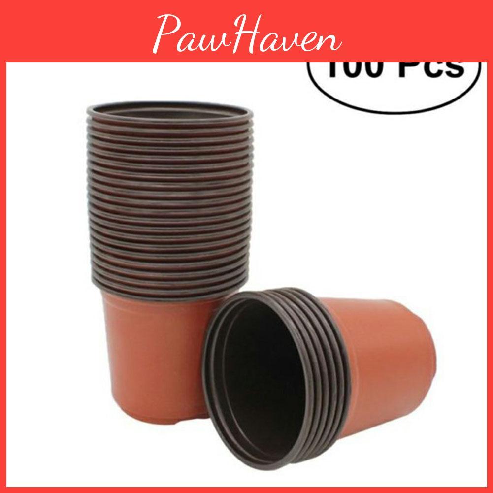 Flower Plant 100pcs Plastic Pots Flower Pots Outdoor Living Garden Nursery Seedlings Pot Container