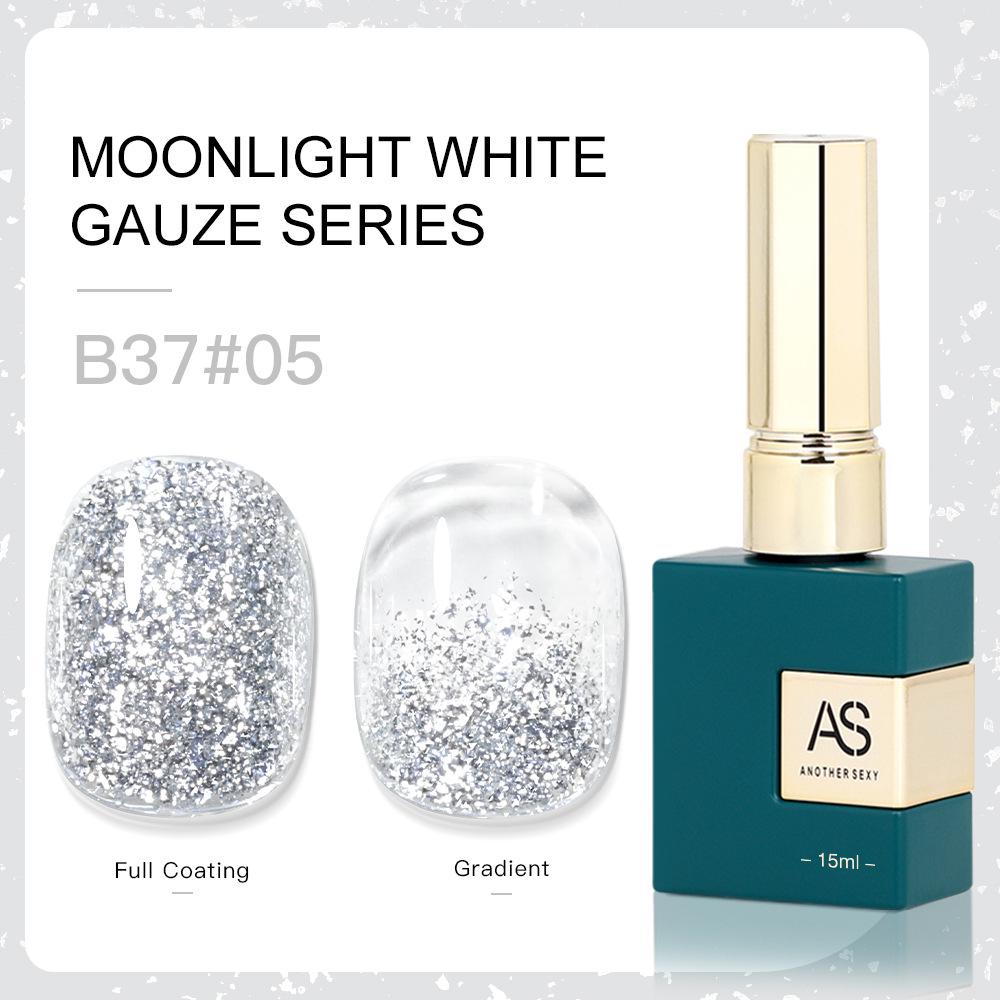 Новый гель-лак Moonlight White Glitter для универсального свадебного дизайна ногтей