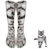 3D Animal Paw Mid-Calf Socks - Cartoon Print, Fun Hoof Design for Adults, Cat & Dog Styles
