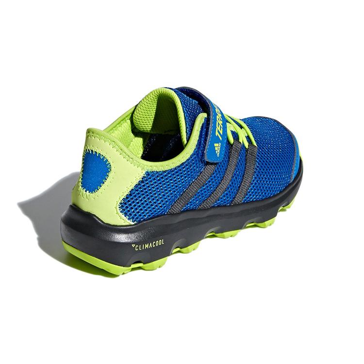 adidas Terrex CC Voyager Cf K Сетчатые нескользящие повседневные кроссовки Сине-зеленые Черные Детские CM7683