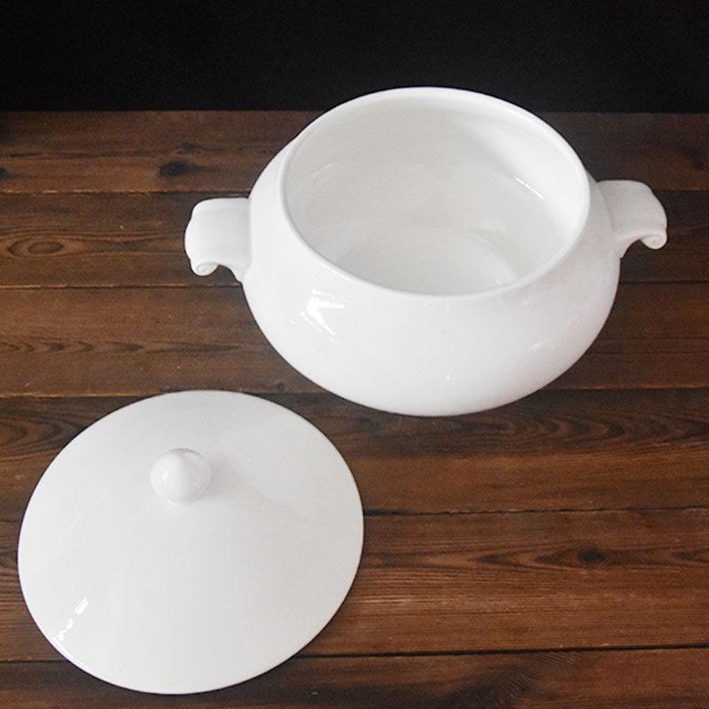 Керамический горшок для тушения с крышкой - Очень большой суповой горшок с двумя ручками для супа из птичьих гнезд и супа «Будда прыгает через стену»