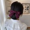 For Female Nurse Headwear Hotel Ponytail Clip Korean Bun Snood Bow Spring Clip Hairgrips Cover Net