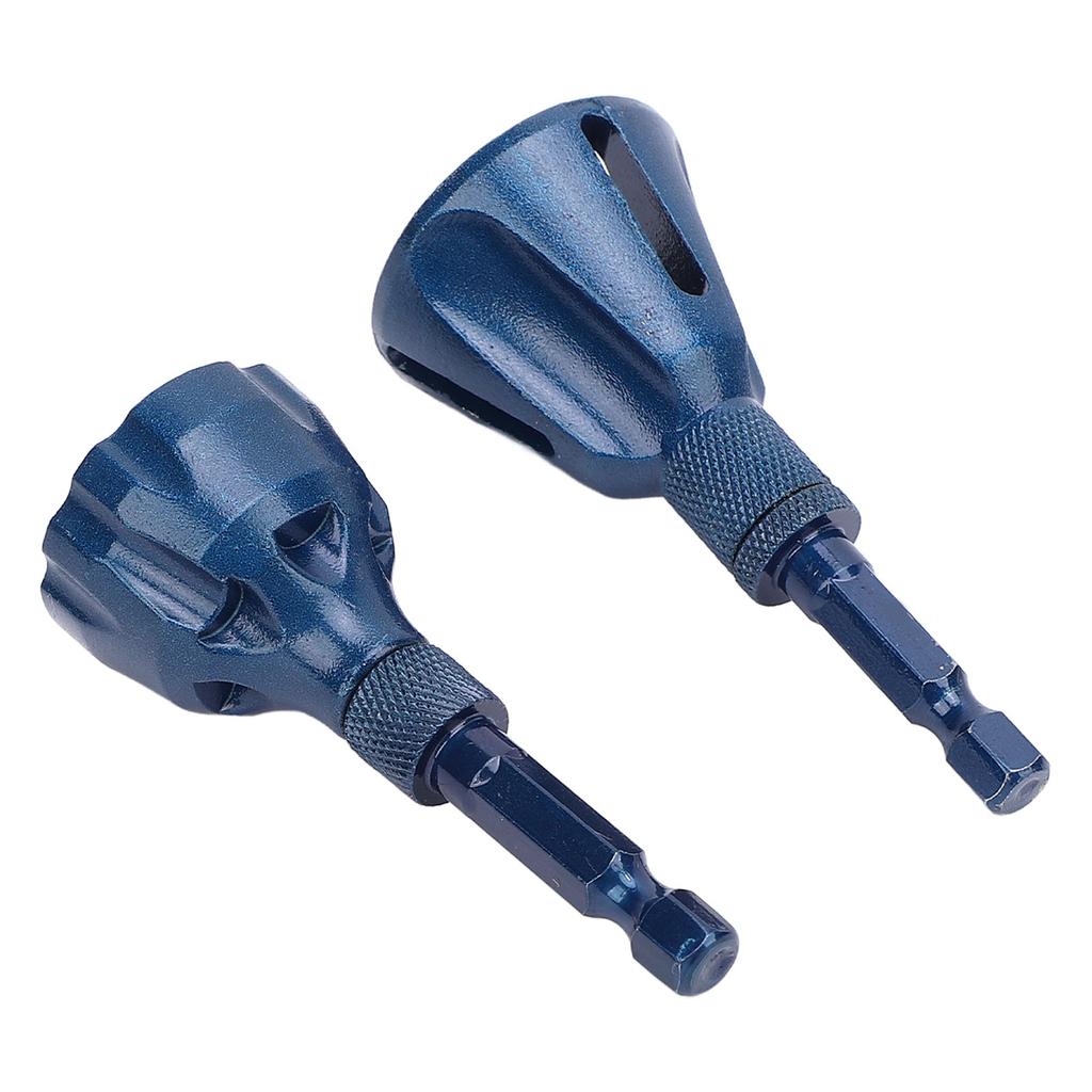 2 шт. шестигранный хвостовик фаски инструмент для удаления заусенцев резьбы покрытие синее вольфрамовое стальное сверло для снятия заусенцев