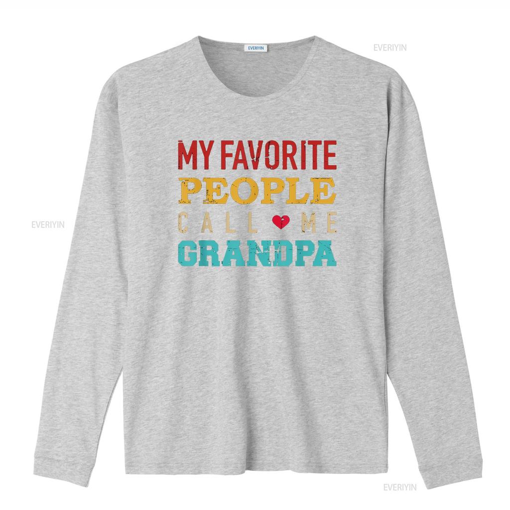 My favorite people call me grandpa T Shirt vintage Washed Comfortable fashion Versatile Slightly streetwear designer clothes