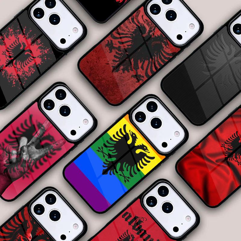 Чехол для телефона с орлом Албании для IPhone 17 16e 15 14 13 12 11 Pro Max Air Mini Мягкий защитный чехол