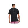 Under Armour Сплошная цветная приталенная футболка для бега с короткими рукавами, мужские топы, черные 1375267-001