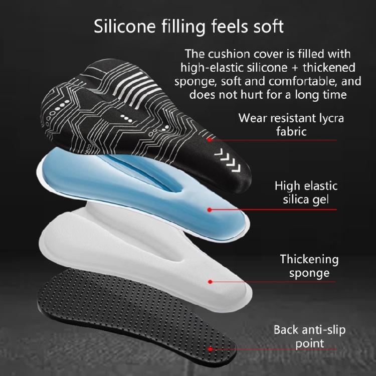 Gel Bicycles Seat Cushion for Comfortable Breathable Lightweight Non-Slip Covers