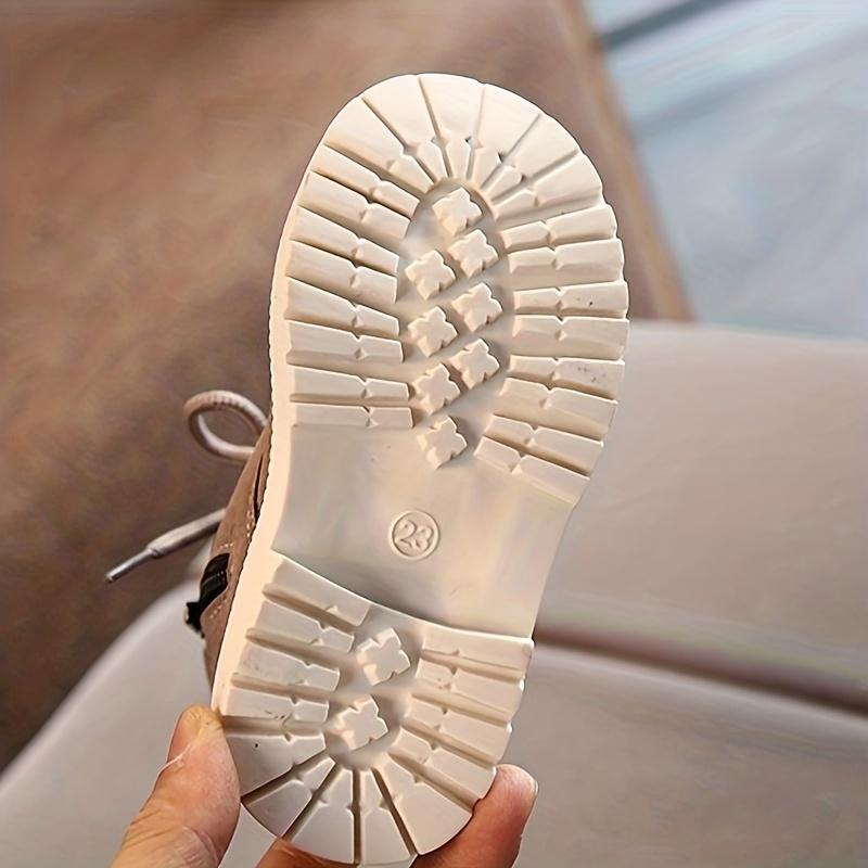 Винтажные ботильоны на флисе для девочек и детей, удобные, нескользящие, для дома, улицы, путешествий, осень-зима