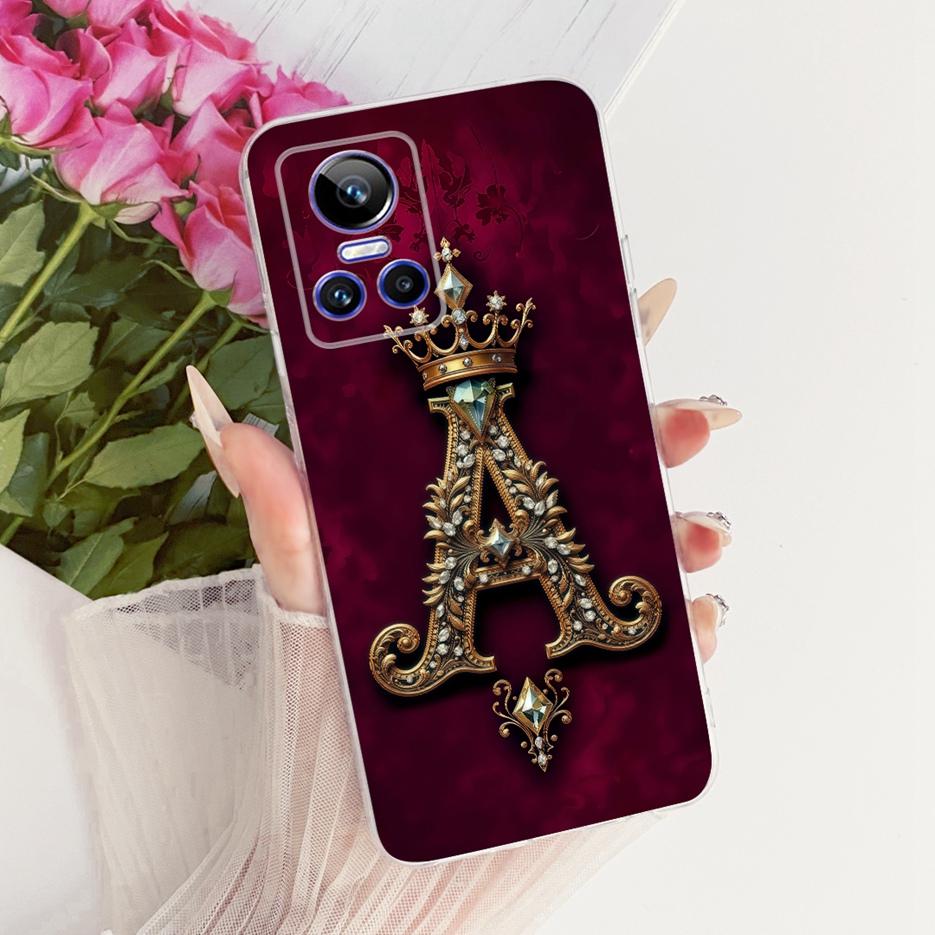 Для Realme GT Neo 3 80W Чехол RMX3561 Роскошный Чехол с Буквами Короны Мягкий Тонкий Чехол для Телефона Для Realme GT Neo3 150W GTNeo3 Fundas Coque