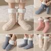 Флисовые носки-гольфы Теплые носки-тапочки с нескользящими подошвами Женские утолщенные пушистые зимние носки для дома, отдыха, сна
