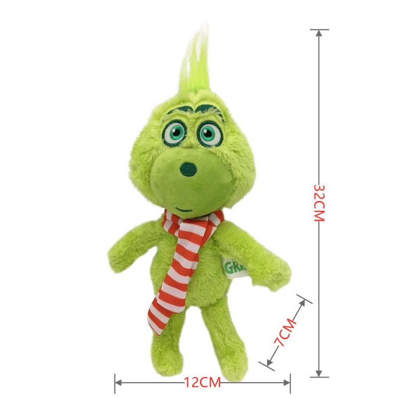 G-Grinched Christmas Plush Toy Anime Kawaii Soft Stuffed Animal Doll Cosplay Room Decoration Birthday Party Supplies Gift