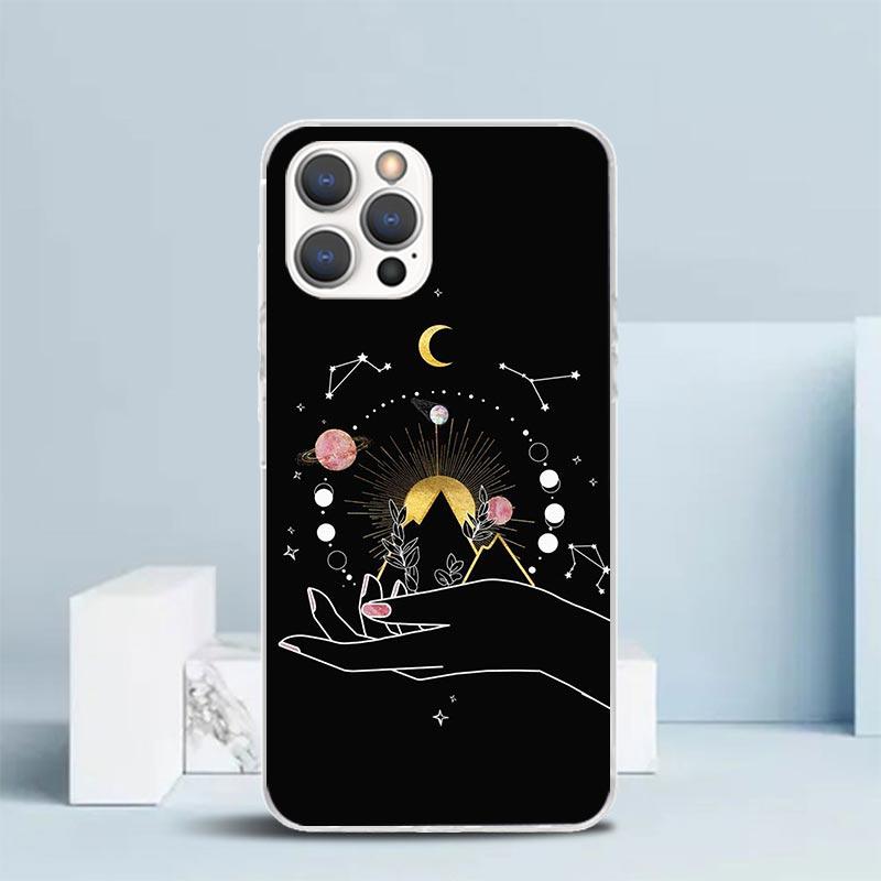 Чехол для телефона 'Тайна Луны Тотем Ведьмы' для IPhone 16 17 Air 16E 15 14 Plus 13 Mini 12 11 Pro Max 7 8 + SE 2020 Мягкая задняя крышка из ТПУ