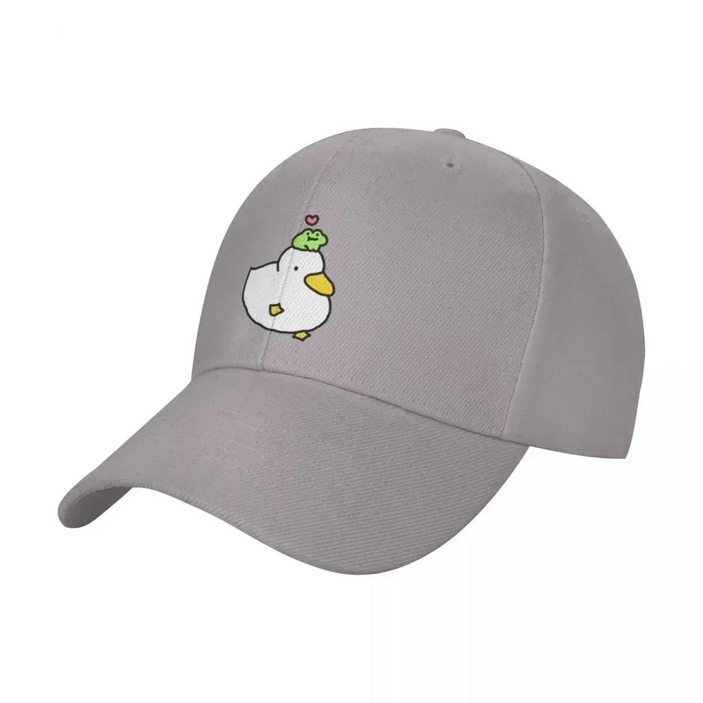 duck and frog Baseball Cap Rugby Big Size Hat Hats Unisex Womens