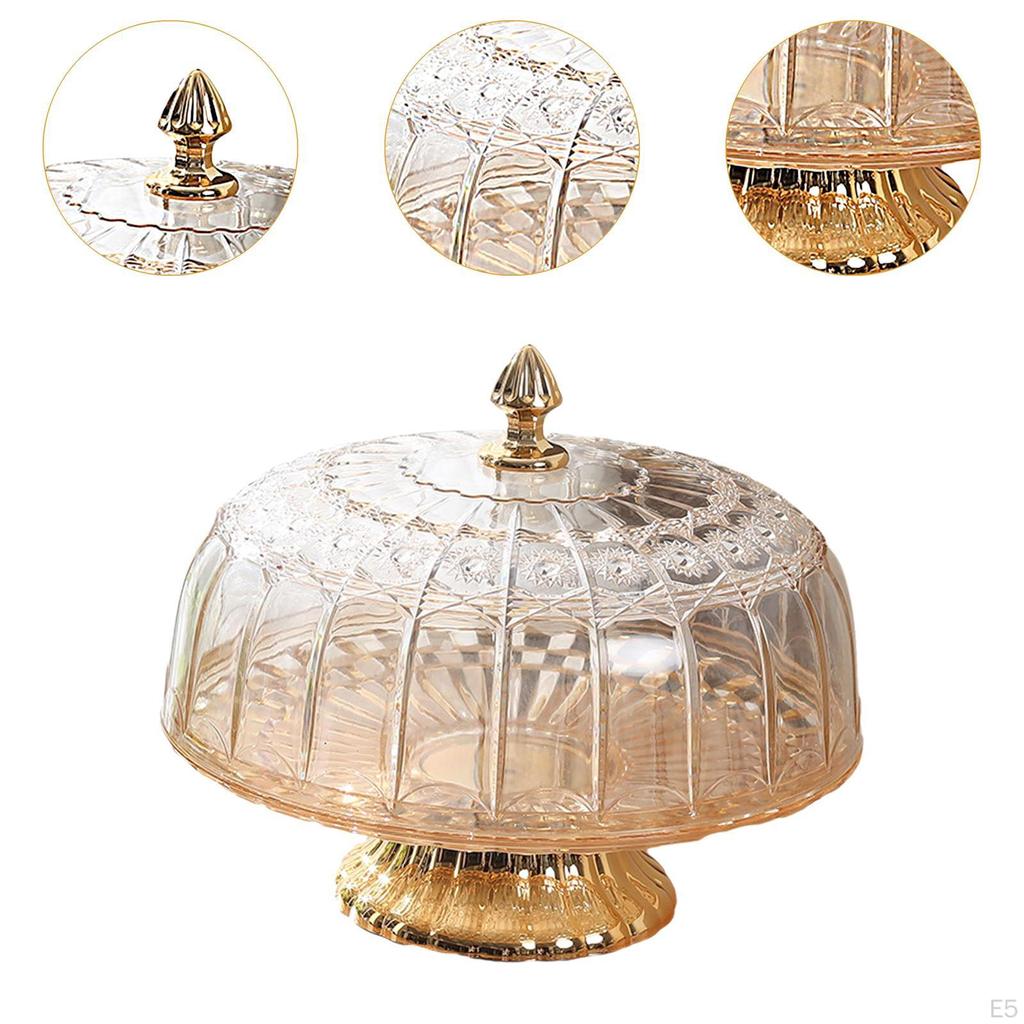 Подставка для торта с крышкой для подачи десертов и фруктов