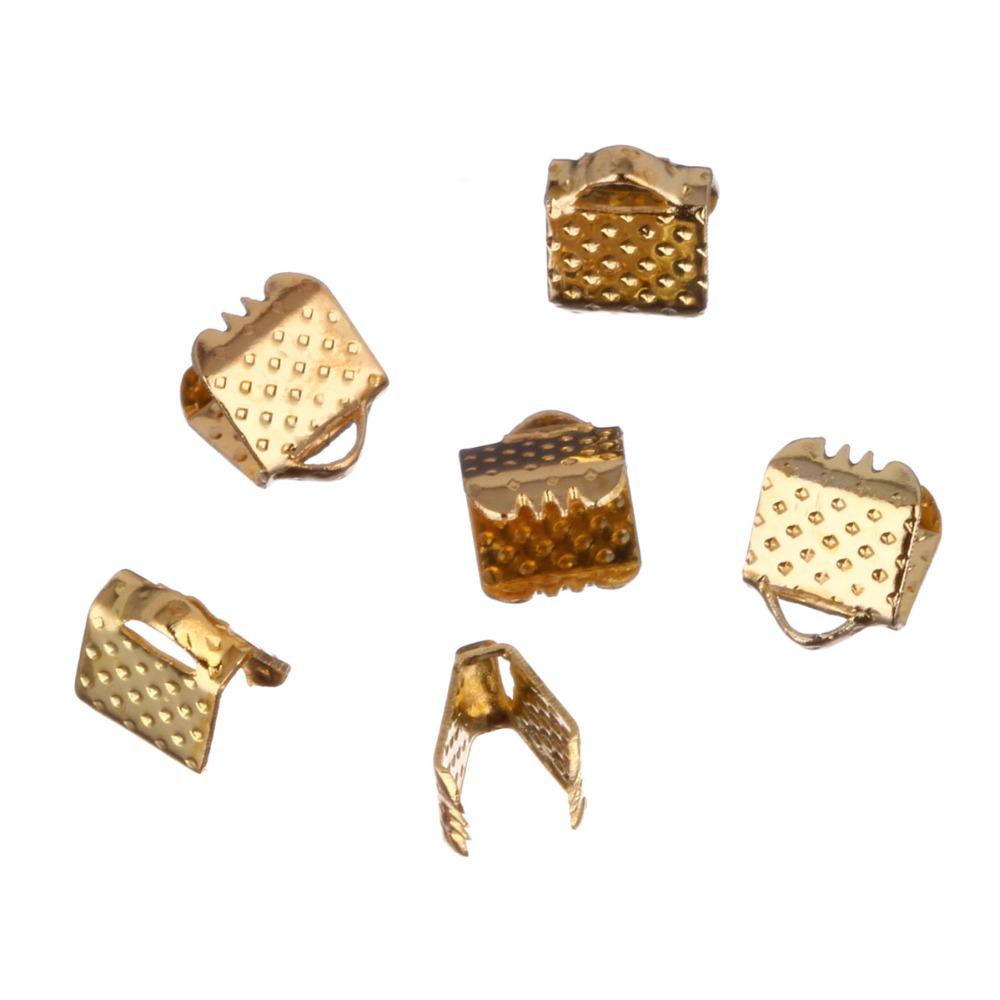 Simplicity Cord Crimp Ends 6/8/10mm Necklace Bracelet Findings High-quality Accessories Metal Handmade Crat For Jewelry Making