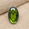 Elegant Peridot Gemstone Handmade 925 Sterling Silver Lovely Jewelry Ring All Size