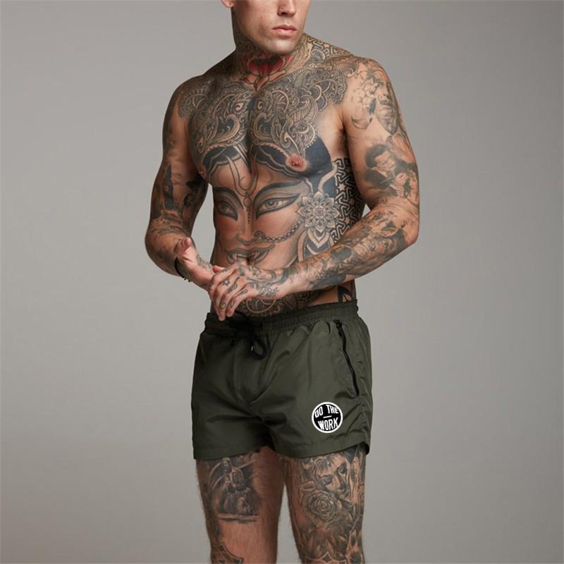 Muscleguys Мужские повседневные шорты для бега в сухом виде, корейские модные брюки для бега