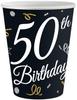 Paper Cups 50th Birthday 250ml 6 pcs