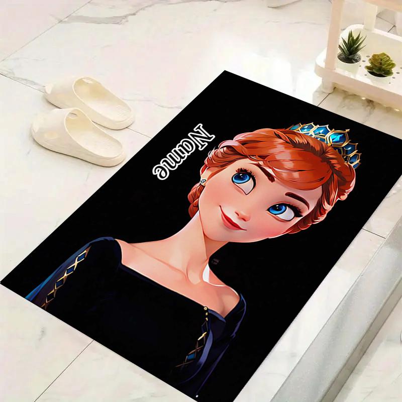 Custom 1Pc Elsa'S Frozen Adventure Rug Office Carpet Indoor Outdoor Entrance Doormat Nonslip Soft And Comfortable Living Room D91672