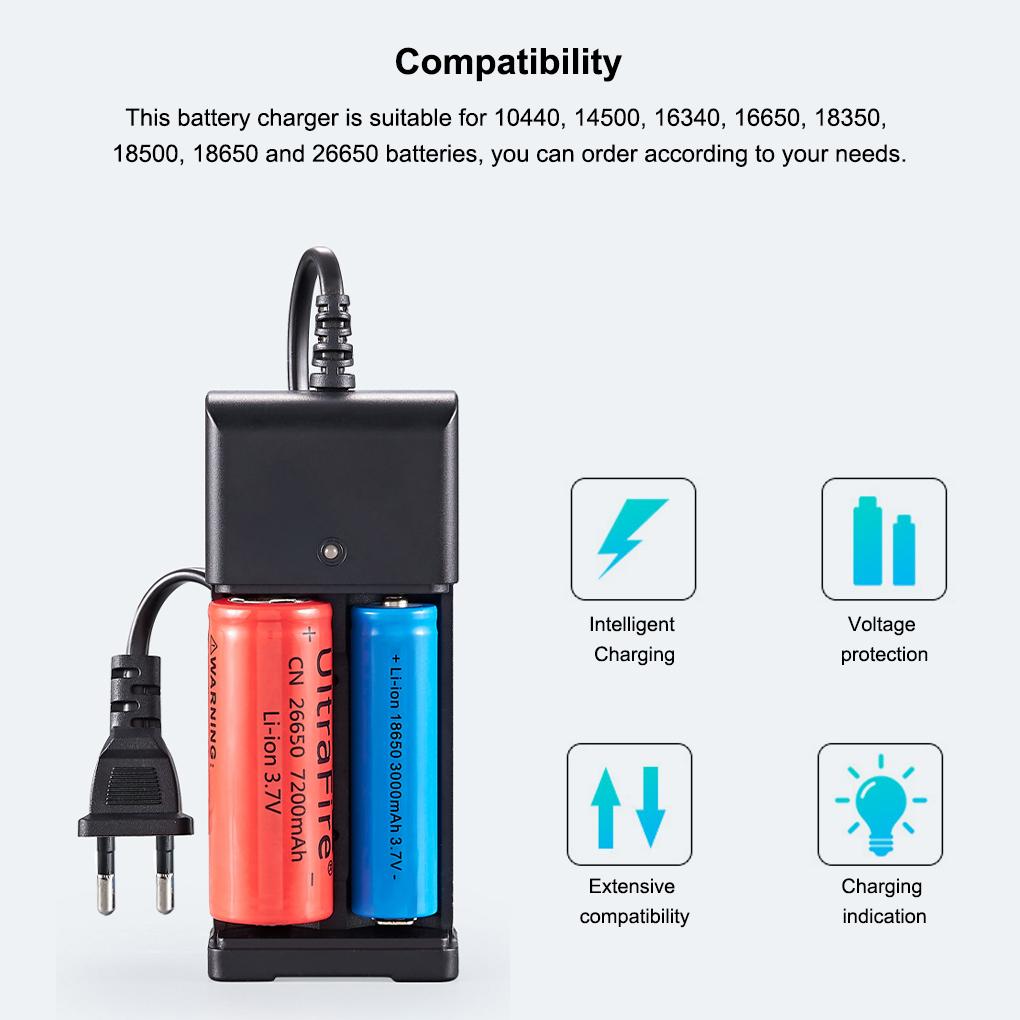 Зарядное устройство для аккумуляторов 4,2 В, электронная зарядка со светодиодным индикатором, портативная защита от обратной полярности для путешествий, домашняя зарядка