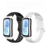 Микроволновый узор Однотонный ремешок + ПК-чехол для Huawei Band 11/11pro Мягкий силиконовый спортивный ремешок для часов для Huawei Band 11/11pro