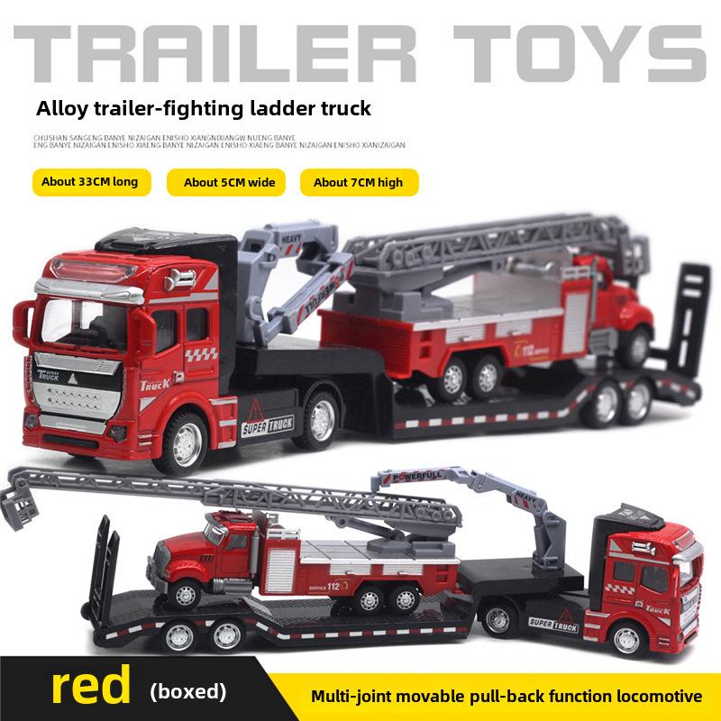 Трансграничный сплав большой инженерный транспортный грузовик тягач модель игрушка для мальчиков с английской упаковкой